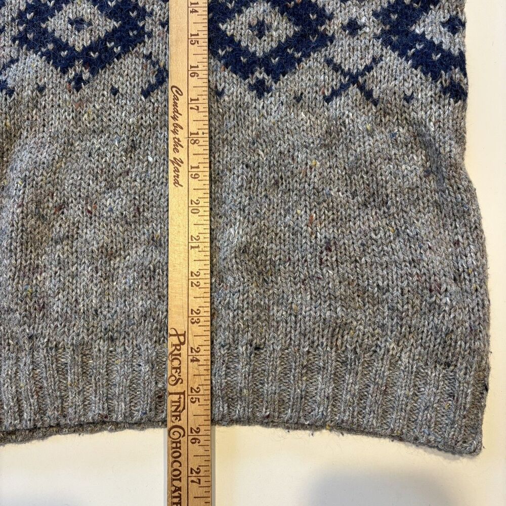 Vintage Etchings Men’s Sweater Wool Blend Grandpa 80s 90s Fair Isle Cabincore L - Picture 5 of 9